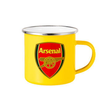 Arsenal, Yellow Enamel Metallic Cup 360ml