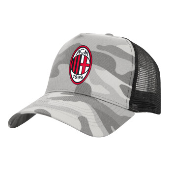 ACM, Adult Structured Trucker Hat, with Mesh, (Camouflage) Army Camo (100% COTTON, ADULT, UNISEX, ONE SIZE)