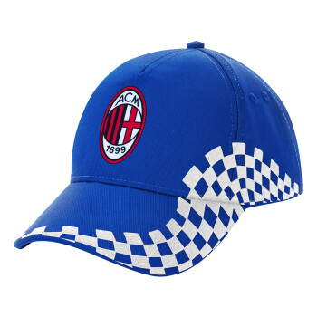 ACM, Adult Ultimate BLUE RACING Cap, (100% COTTON DRILL, ADULT, UNISEX, ONE SIZE)