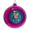 Purple Christmas tree ornament bauble 8cm