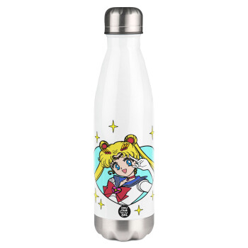 Sailor Moon star, Metal mug thermos White (Stainless steel), double wall, 500ml