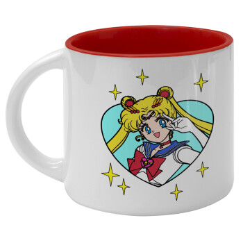 Sailor Moon star, Κούπα κεραμική 400ml Λευκή/Κόκκινη