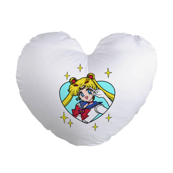 Sailor Moon star, Μαξιλάρι καναπέ καρδιά 40x40cm περιέχεται το  γέμισμα