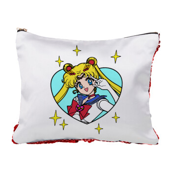 Sailor Moon star, Τσαντάκι νεσεσέρ με πούλιες (Sequin) Κόκκινο