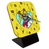 Quartz Wooden table clock with hands (10cm)