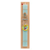 Easter Set, wooden keychain & aromatic flat Easter candle (30cm) (TURQUOISE)