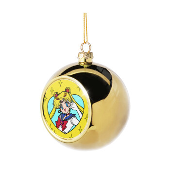 Sailor Moon star, Golden Christmas tree ball ornament 8cm