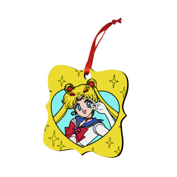 Sailor Moon star, Στολίδι Χριστουγεννιάτικο στολίδι polygon ξύλινο 7.5cm