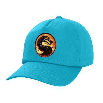 Mortal Kombat, Children's Baseball Cap, 100% Cotton Twill, Blue (COTTON, CHILDREN, UNISEX, ONE SIZE)