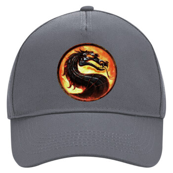 Mortal Kombat, Ultimate Adult Hat Grey, (100% COTTON DRILL, ADULT, UNISEX, ONE SIZE)