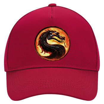 Mortal Kombat, Adult Ultimate Hat RED, (100% COTTON DRILL, ADULT, UNISEX, ONE SIZE)