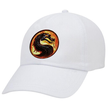 Mortal Kombat, Καπέλο Ενηλίκων Baseball Λευκό 5-φύλλο (POLYESTER, ΕΝΗΛΙΚΩΝ, UNISEX, ONE SIZE)