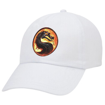 Mortal Kombat, Καπέλο Ενηλίκων Baseball Λευκό 5-φύλλο (POLYESTER, ΕΝΗΛΙΚΩΝ, UNISEX, ONE SIZE)