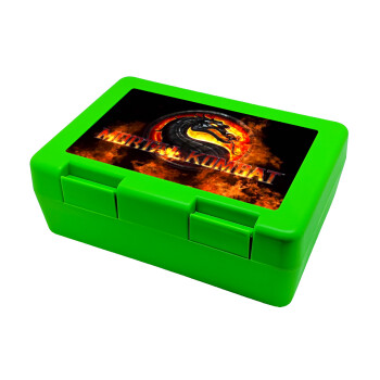 Mortal Kombat, Παιδικό δοχείο κολατσιού ΠΡΑΣΙΝΟ 185x128x65mm (BPA free πλαστικό)