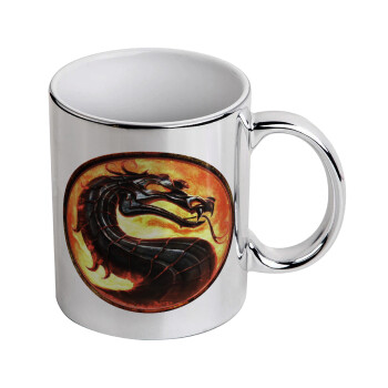 Mortal Kombat, Mug ceramic, silver mirror, 330ml