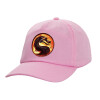 Casual children's baseball cap, 100% Cotton Twill, PINK (COTTON, CHILDREN'S, ONE SIZE)