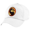 Children's Baseball Cap, 100% Cotton Twill, White (COTTON, CHILDREN'S, UNISEX, ONE SIZE)