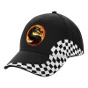 Adult Ultimate BLACK RACING Cap, (100% COTTON DRILL, ADULT, UNISEX, ONE SIZE)