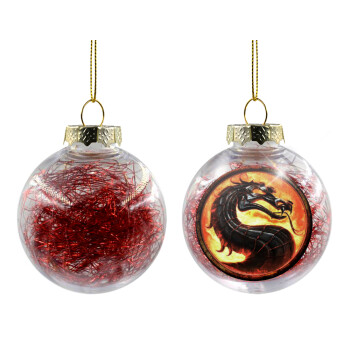 Mortal Kombat, Transparent Christmas tree ball ornament with red filling 8cm