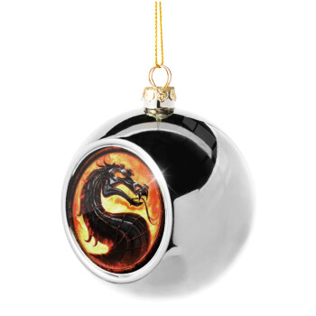 Mortal Kombat, Silver 8cm Christmas tree ball ornament