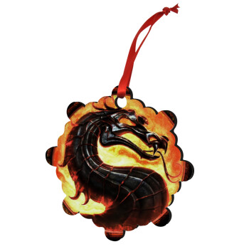 Mortal Kombat, Christmas ornament snowflake wooden 7.5cm