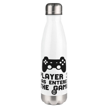 Player 3 has entered the Game, Metal mug thermos White (Stainless steel), double wall, 500ml