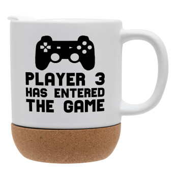 Player 3 has entered the Game, Ceramic coffee mug Cork (MAT), 330ml (1pcs)