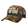 Adult Structured Trucker Hat, with Mesh, (Camouflage) Army (100% COTTON, ADULT, UNISEX, ONE SIZE)