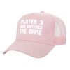 Structured Trucker Children's Hat, with Mesh, PINK (100% COTTON, CHILDREN'S, UNISEX, ONE SIZE)