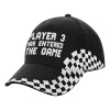 Adult Ultimate BLACK RACING Cap, (100% COTTON DRILL, ADULT, UNISEX, ONE SIZE)