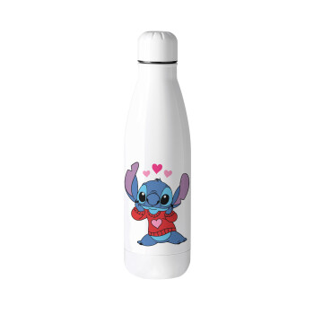 Stitch heart, Metal mug thermos (Stainless steel), 500ml