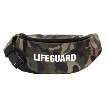 Lifeguard, Unisex waist bag (banana) in Jungle camouflage color with 2 pockets