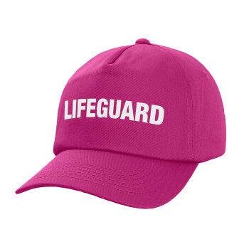 Lifeguard, Καπέλο παιδικό Baseball, 100% Βαμβακερό Twill, Φούξια (ΒΑΜΒΑΚΕΡΟ, ΠΑΙΔΙΚΟ, UNISEX, ONE SIZE)