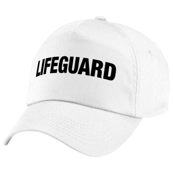Lifeguard, Καπέλο παιδικό Baseball, 100% Βαμβακερό Twill, Λευκό (ΒΑΜΒΑΚΕΡΟ, ΠΑΙΔΙΚΟ, UNISEX, ONE SIZE)