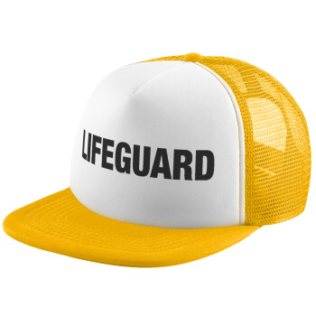 Lifeguard, Καπέλο Ενηλίκων Soft Trucker με Δίχτυ Κίτρινο/White (POLYESTER, ΕΝΗΛΙΚΩΝ, UNISEX, ONE SIZE)