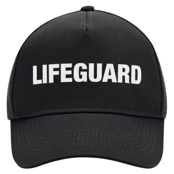 Lifeguard, Adult Ultimate Hat BLACK, (100% COTTON DRILL, ADULT, UNISEX, ONE SIZE)