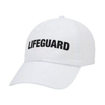 Lifeguard, Adult Baseball Cap White 5-panel (POLYESTER, ADULT, UNISEX, ONE SIZE)