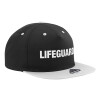 Adult Flat Snapback Hat Black/Grey, (100% COTTON TWILL, ADULT, UNISEX, ONE SIZE)