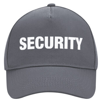 Security, Ultimate Adult Hat Grey, (100% COTTON DRILL, ADULT, UNISEX, ONE SIZE)