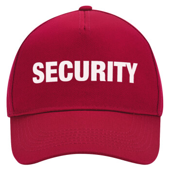 Security, Adult Ultimate Hat RED, (100% COTTON DRILL, ADULT, UNISEX, ONE SIZE)