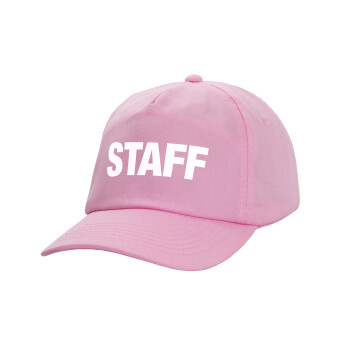 Staff, Adult Baseball Cap, 100% Cotton, PINK (COTTON, ADULT, UNISEX, ONE SIZE)