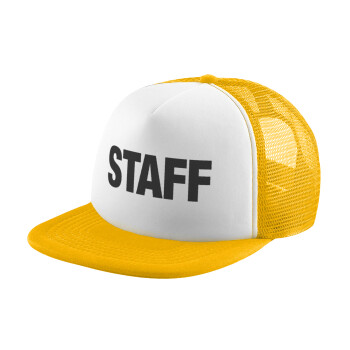 Staff, Καπέλο Ενηλίκων Soft Trucker με Δίχτυ Κίτρινο/White (POLYESTER, ΕΝΗΛΙΚΩΝ, UNISEX, ONE SIZE)