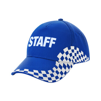 Staff, Adult Ultimate BLUE RACING Cap, (100% COTTON DRILL, ADULT, UNISEX, ONE SIZE)