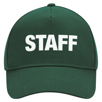 Staff, Adult Ultimate Hat GREEN, (100% COTTON DRILL, ADULT, UNISEX, ONE SIZE)