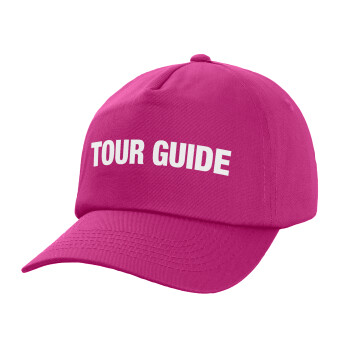 Tour Guide, Adult Baseball Cap, 100% Cotton, Purple (COTTON, ADULT, UNISEX, ONE SIZE)