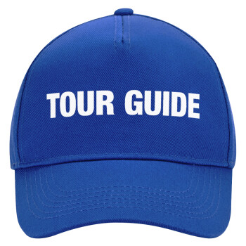 Tour Guide, Ultimate Adult Hat BLUE, (100% COTTON DRILL, ADULT, UNISEX, ONE SIZE)