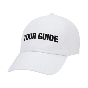 Tour Guide, Adult Baseball Cap White 5-panel (POLYESTER, ADULT, UNISEX, ONE SIZE)