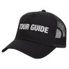 Trucker Hat with Mesh, Black, (COTTON, KIDS, UNISEX, ONE SIZE)