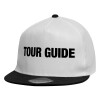 Child's Flat Snapback Hat, White (100% COTTON, CHILDREN'S, UNISEX, ONE SIZE)