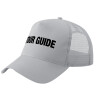 Adult Structured Trucker Hat, with Mesh, GRAY (100% COTTON, ADULT, UNISEX, ONE SIZE)